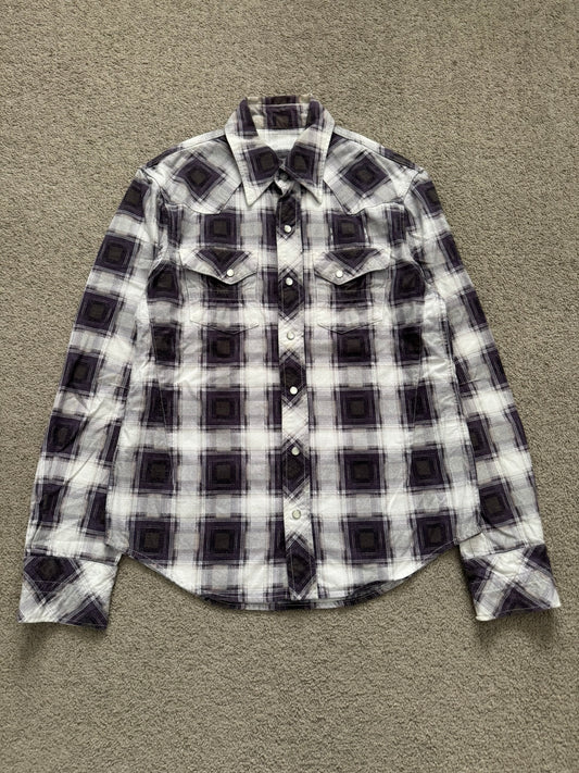 AW09 Number (N)ine Purple Western Snap Flannel Shirt