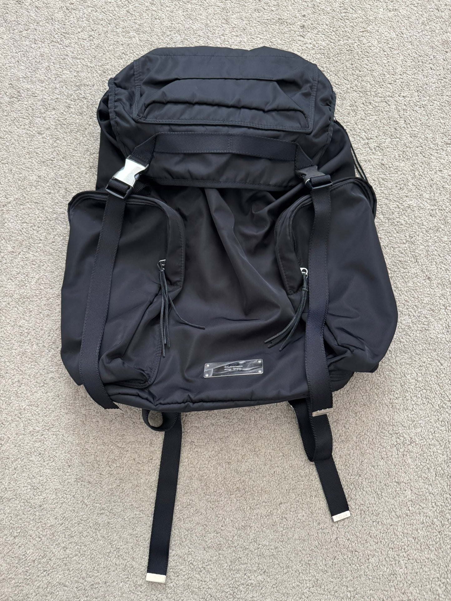 AW11 Undercover Prada GRT Black Nylon Utility Cargo Backpack