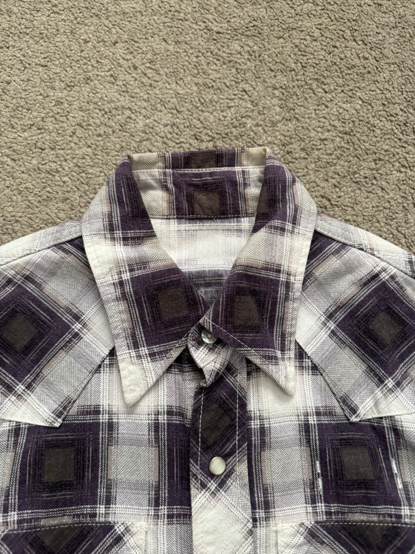 AW09 Number (N)ine Purple Western Snap Flannel Shirt