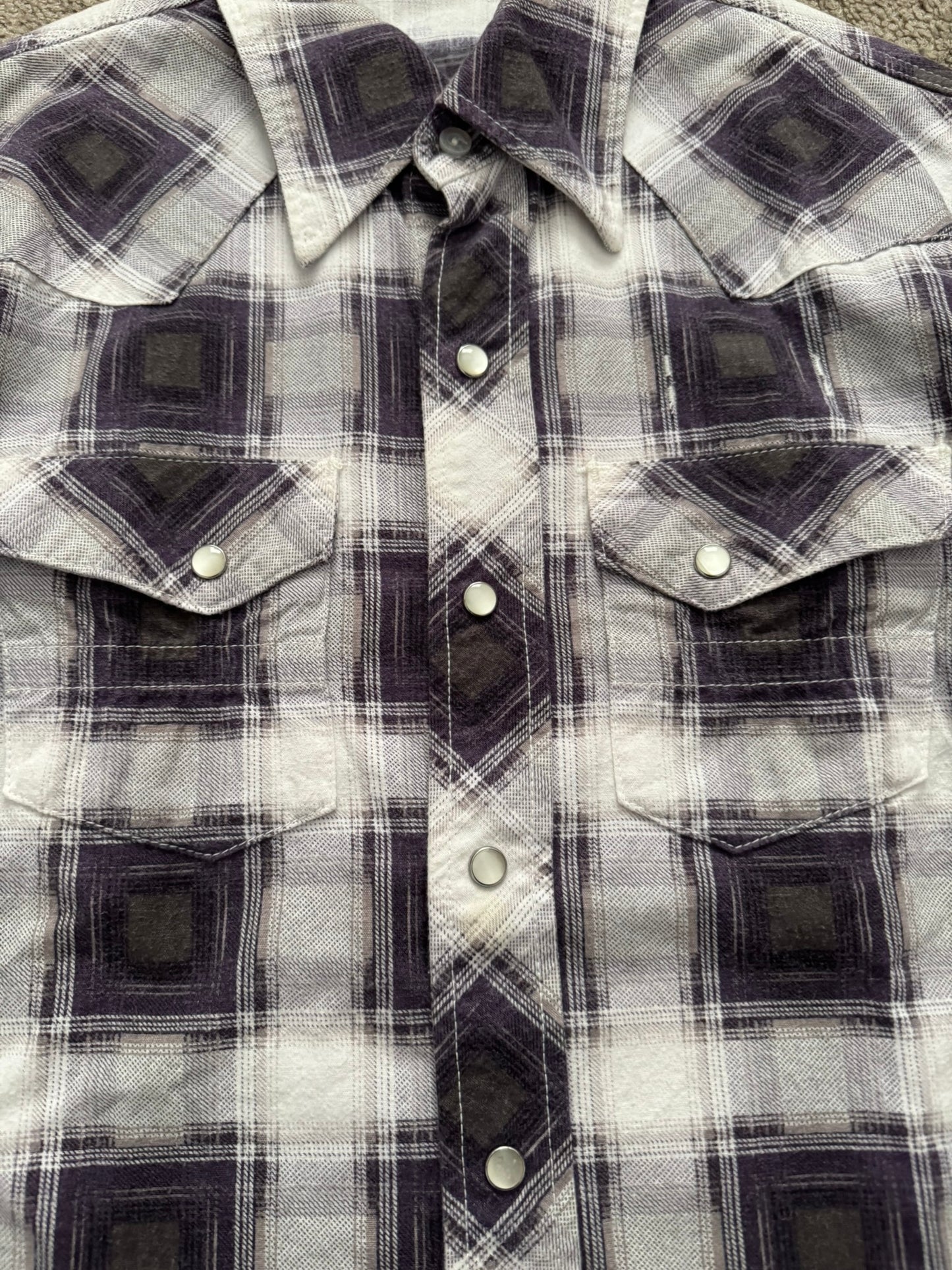 AW09 Number (N)ine Purple Western Snap Flannel Shirt