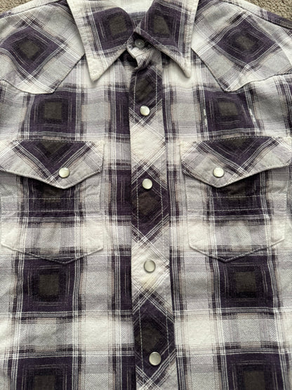 AW09 Number (N)ine Purple Western Snap Flannel Shirt