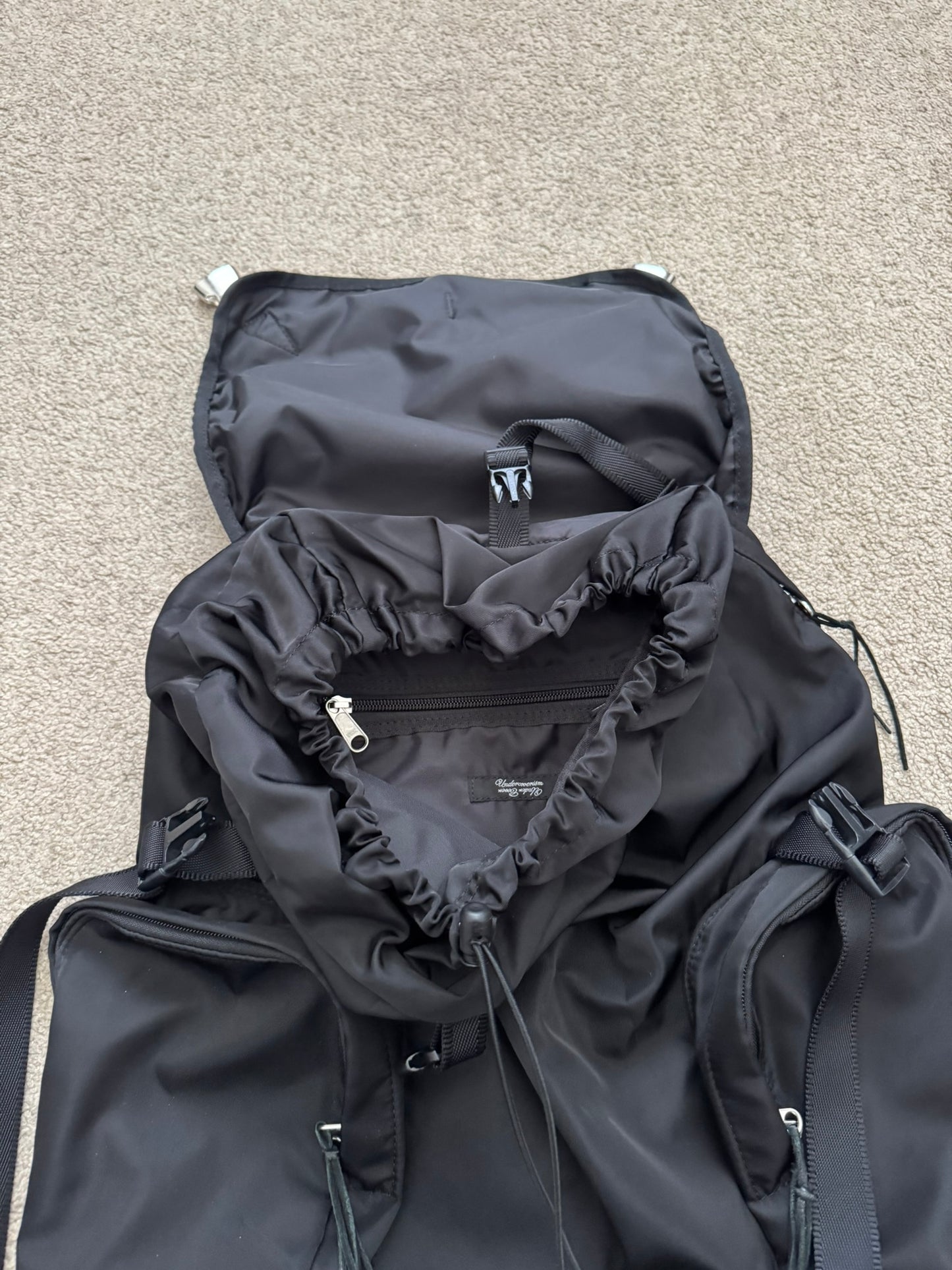 AW11 Undercover Prada GRT Black Nylon Utility Cargo Backpack