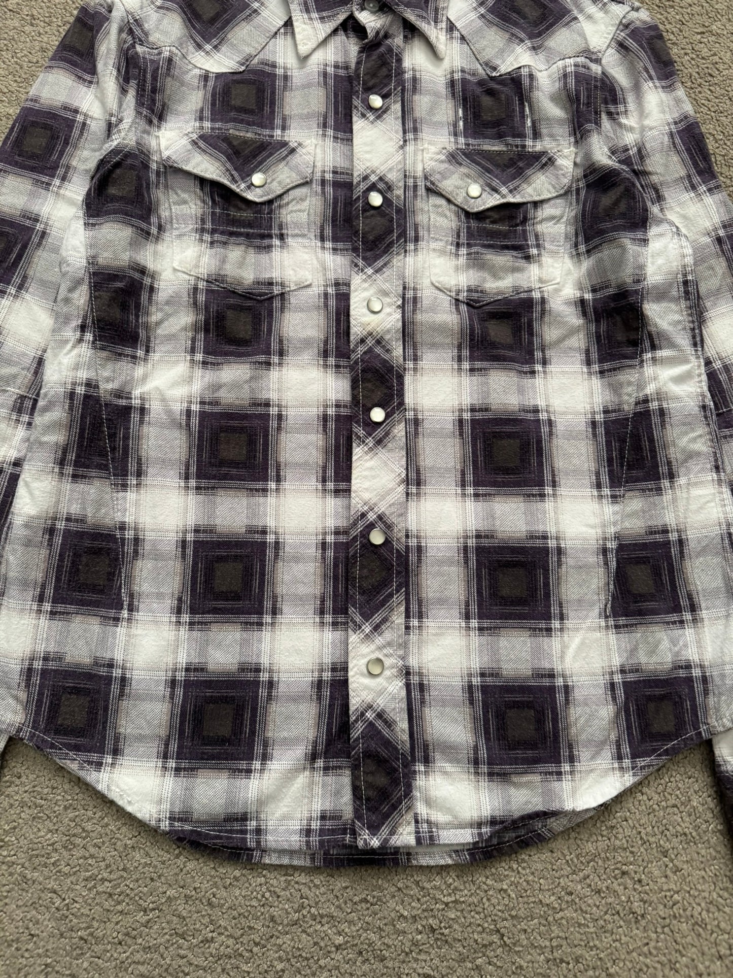 AW09 Number (N)ine Purple Western Snap Flannel Shirt