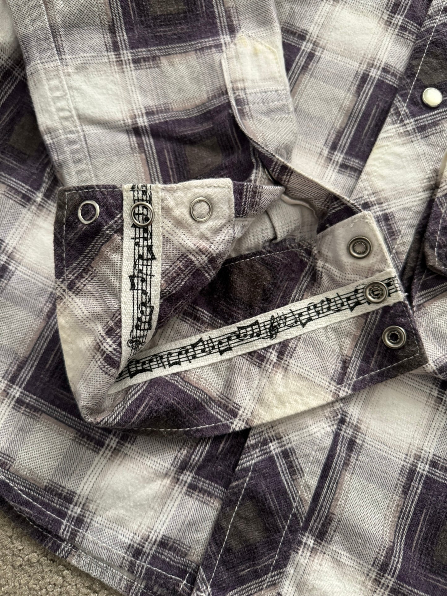 AW09 Number (N)ine Purple Western Snap Flannel Shirt