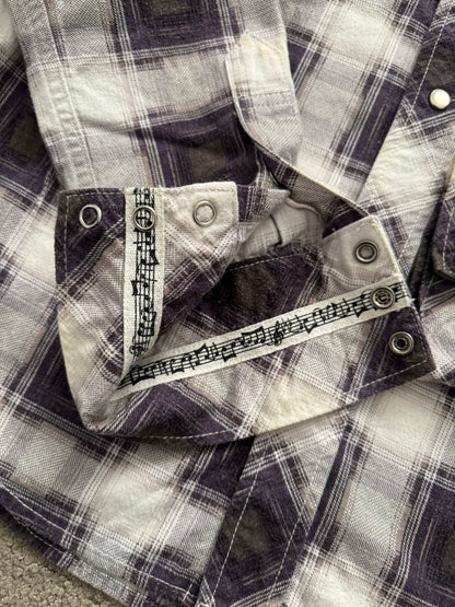 AW09 Number (N)ine Purple Western Snap Flannel Shirt