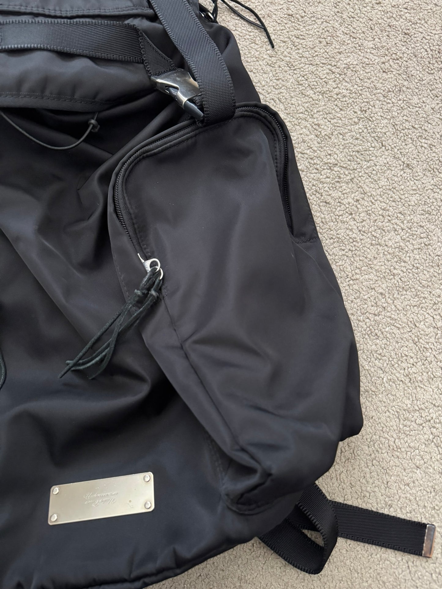 AW11 Undercover Prada GRT Black Nylon Utility Cargo Backpack