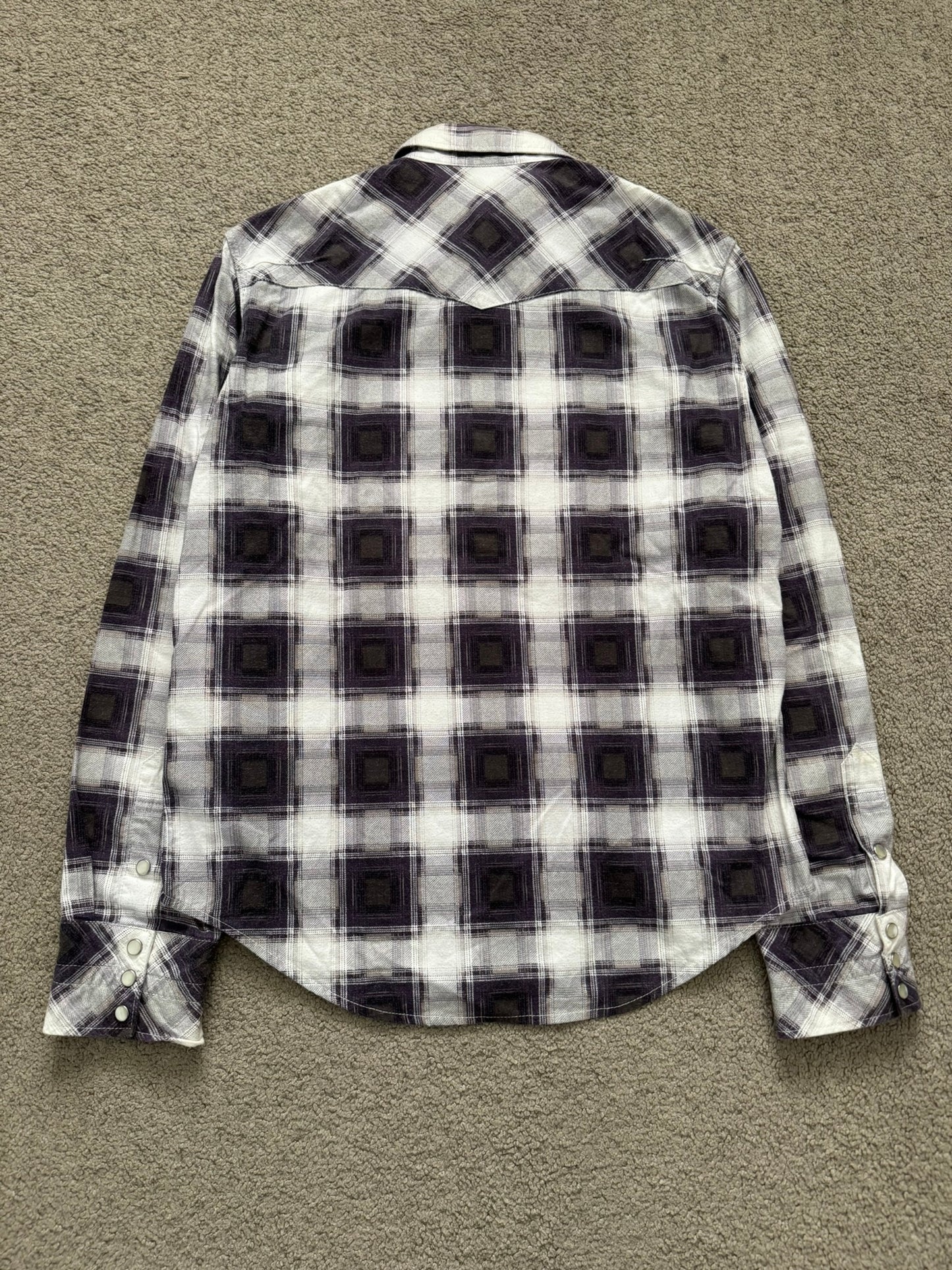 AW09 Number (N)ine Purple Western Snap Flannel Shirt
