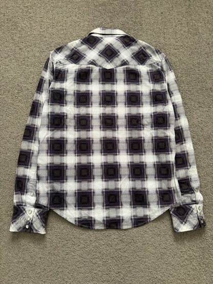 AW09 Number (N)ine Purple Western Snap Flannel Shirt