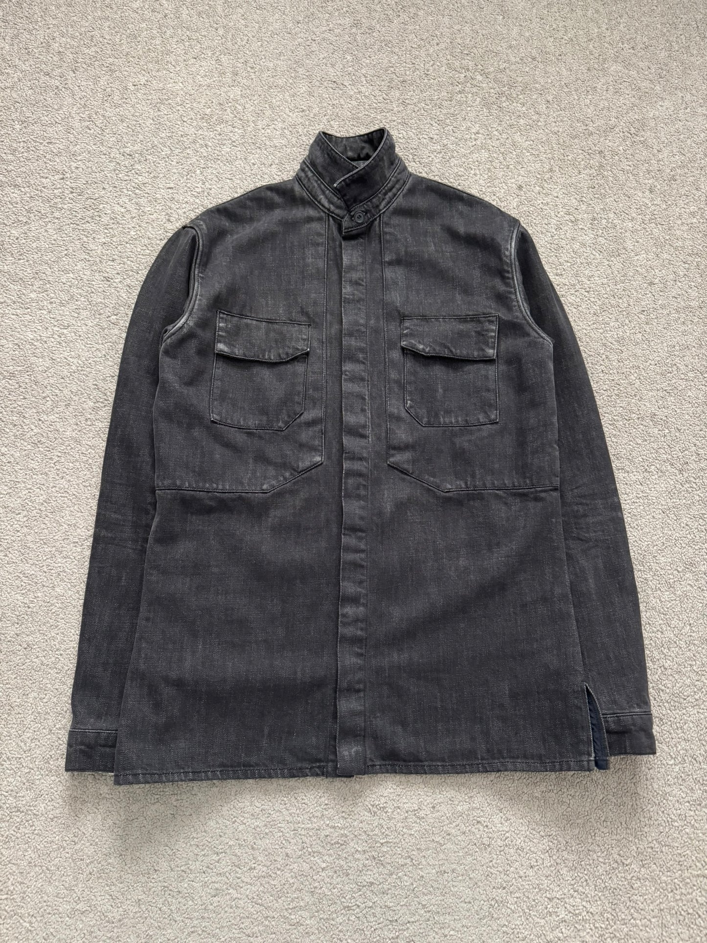 SS03 Dior Homme by Hedi Slimane Black Denim Work Shirt Jacket