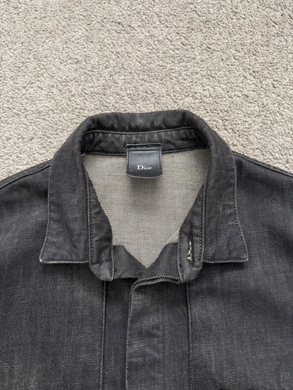 SS03 Dior Homme by Hedi Slimane Black Denim Work Shirt Jacket