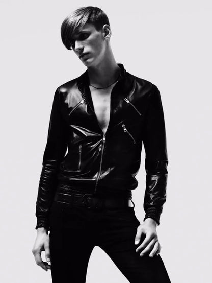 SS07 Dior Homme by Hedi Slimane Black Multi Zip Jacket