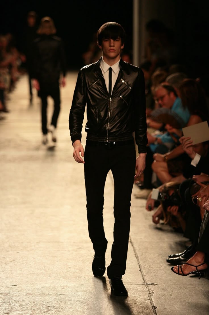 SS07 Dior Homme by Hedi Slimane Black Multi Zip Jacket