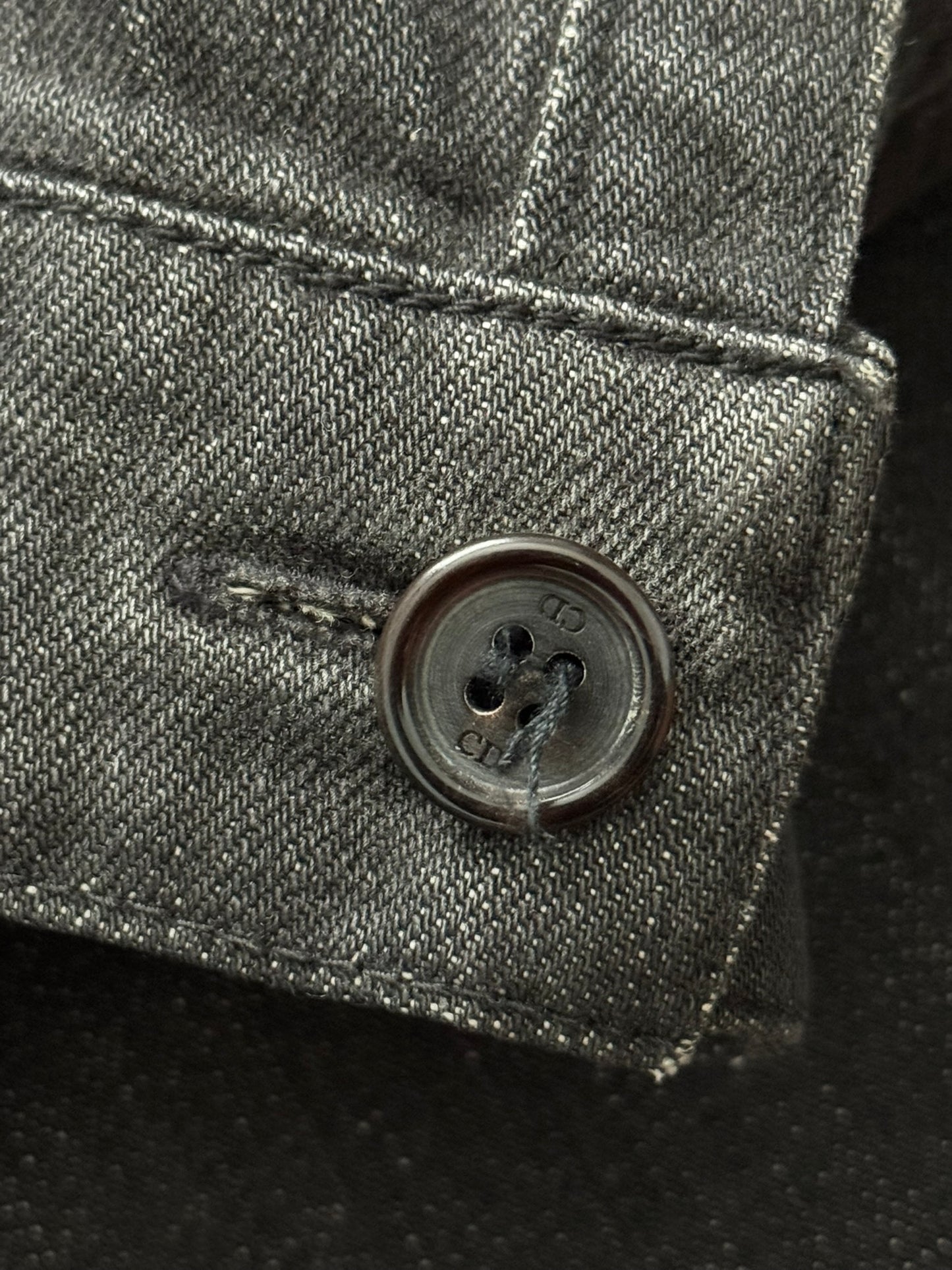 SS03 Dior Homme by Hedi Slimane Black Denim Work Shirt Jacket