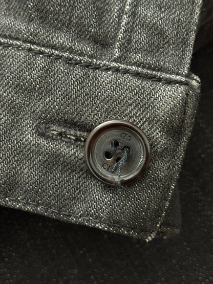 SS03 Dior Homme by Hedi Slimane Black Denim Work Shirt Jacket