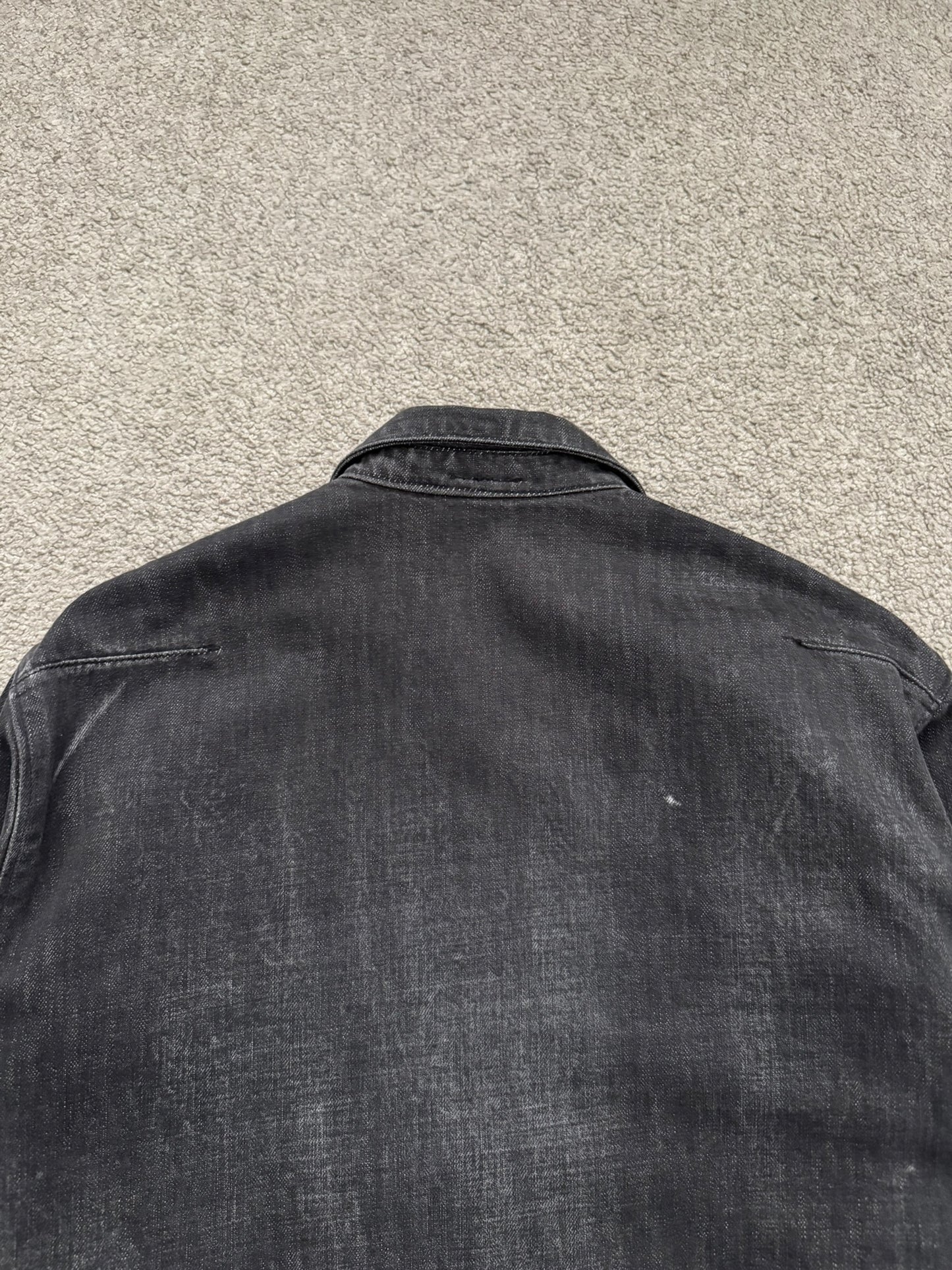 SS03 Dior Homme by Hedi Slimane Black Denim Work Shirt Jacket