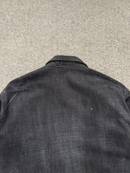 SS03 Dior Homme by Hedi Slimane Black Denim Work Shirt Jacket