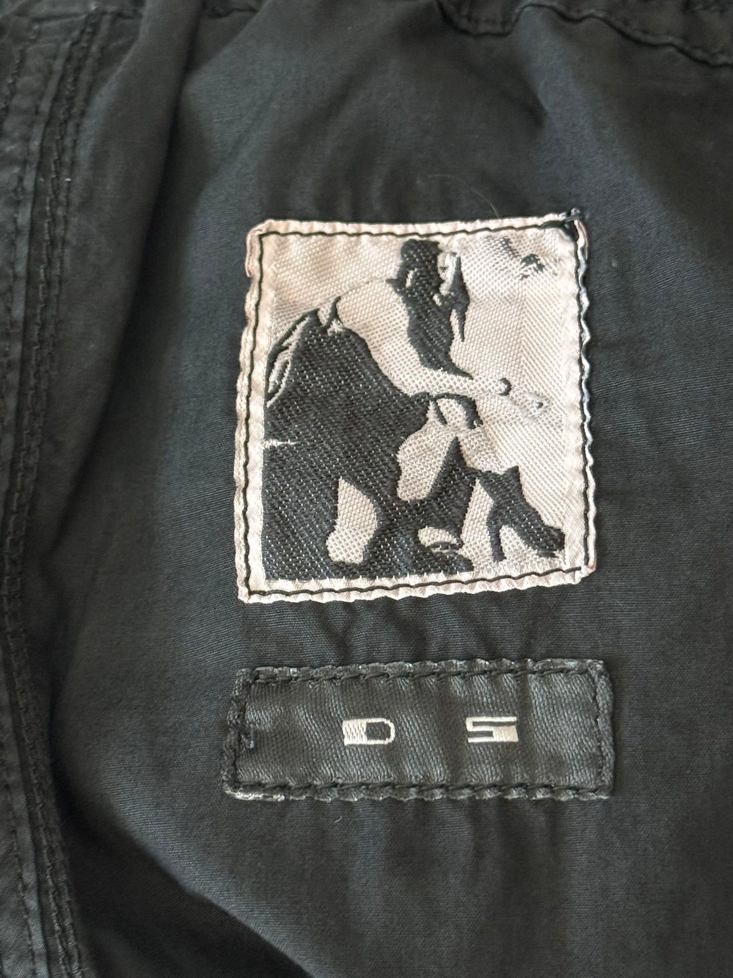 SS15 Rick Owens DRKSHDW Black Waxed Creatch Cargo Pods Shorts