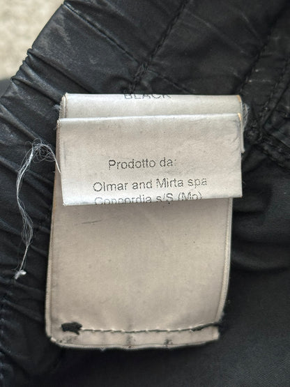 SS15 Rick Owens DRKSHDW Black Waxed Creatch Cargo Pods Shorts