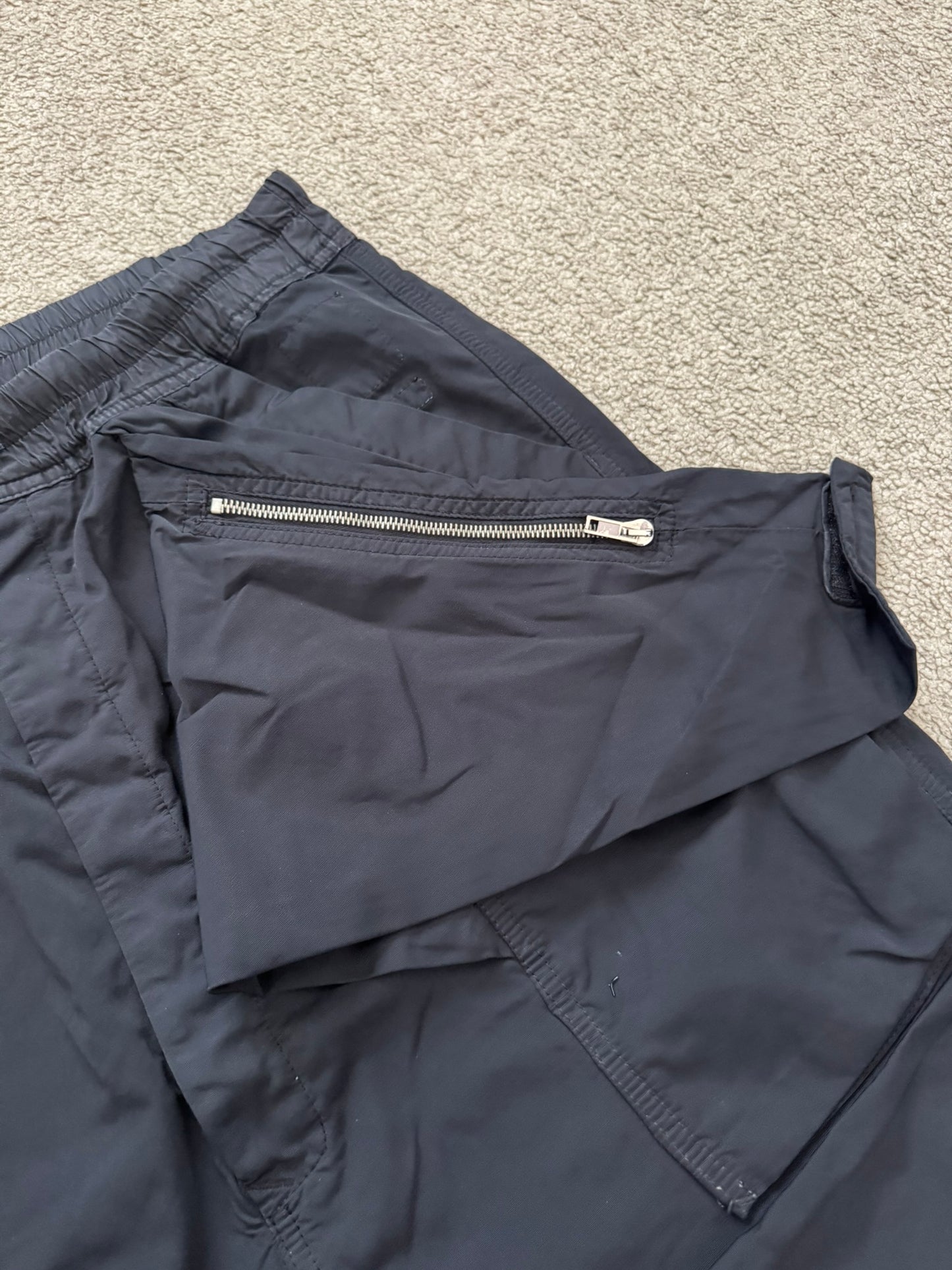SS14 Rick Owens DRKSHDW Black Nylon Memphis Cargo Pods Shorts