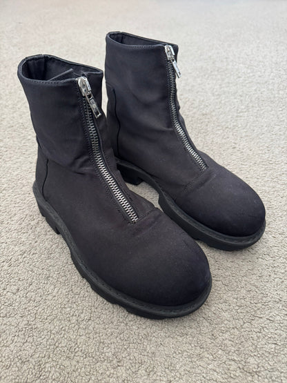 SS20 Rick Owens DRKSHDW Army Bozo Megatooth Zip Combat Boots