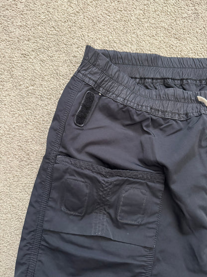 SS14 Rick Owens DRKSHDW Black Nylon Memphis Cargo Pods Shorts