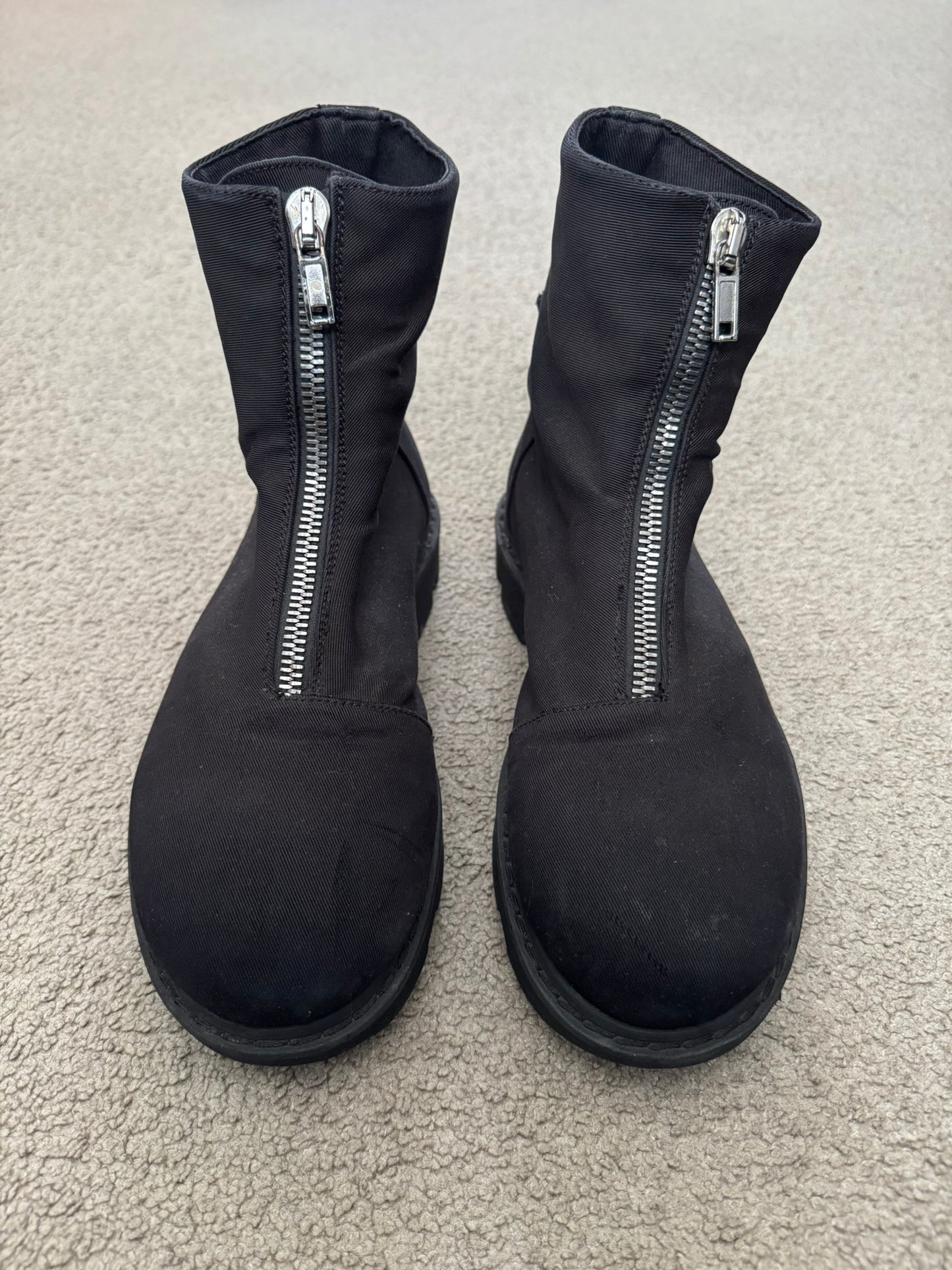 SS20 Rick Owens DRKSHDW Army Bozo Megatooth Zip Combat Boots