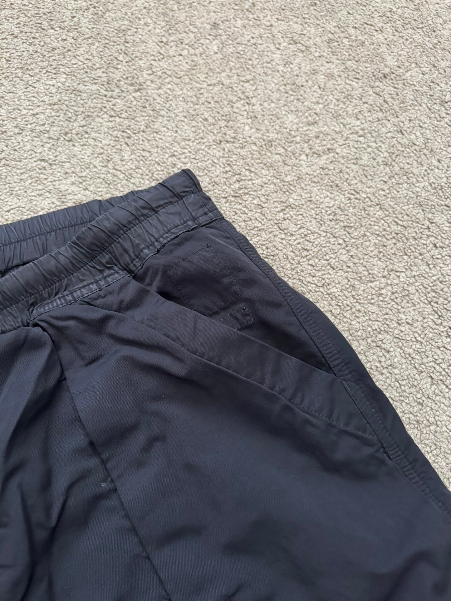 SS14 Rick Owens DRKSHDW Black Nylon Memphis Cargo Pods Shorts