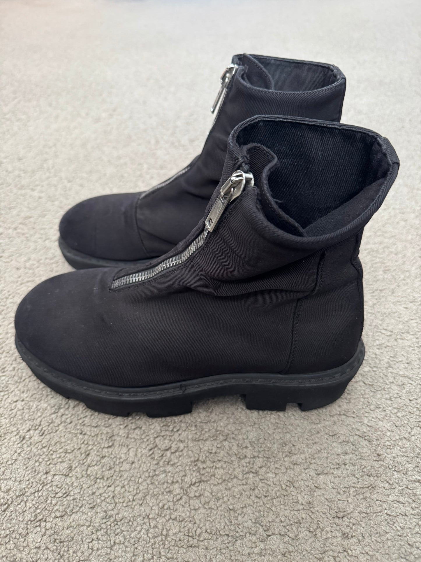 SS20 Rick Owens DRKSHDW Army Bozo Megatooth Zip Combat Boots