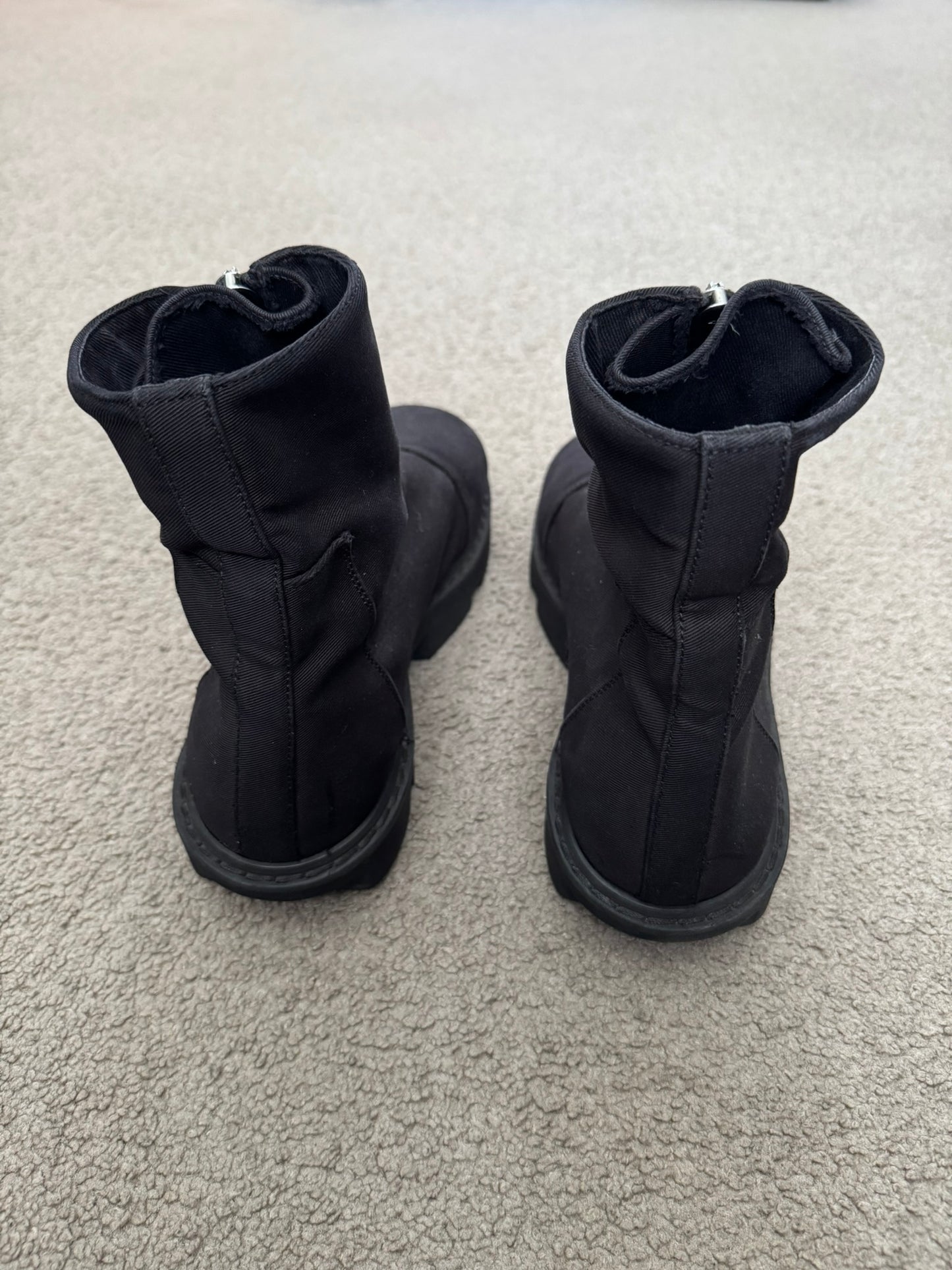 SS20 Rick Owens DRKSHDW Army Bozo Megatooth Zip Combat Boots