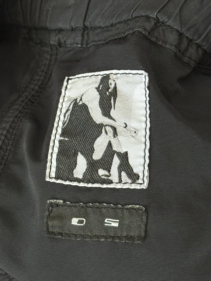 SS14 Rick Owens DRKSHDW Black Nylon Memphis Cargo Pods Shorts