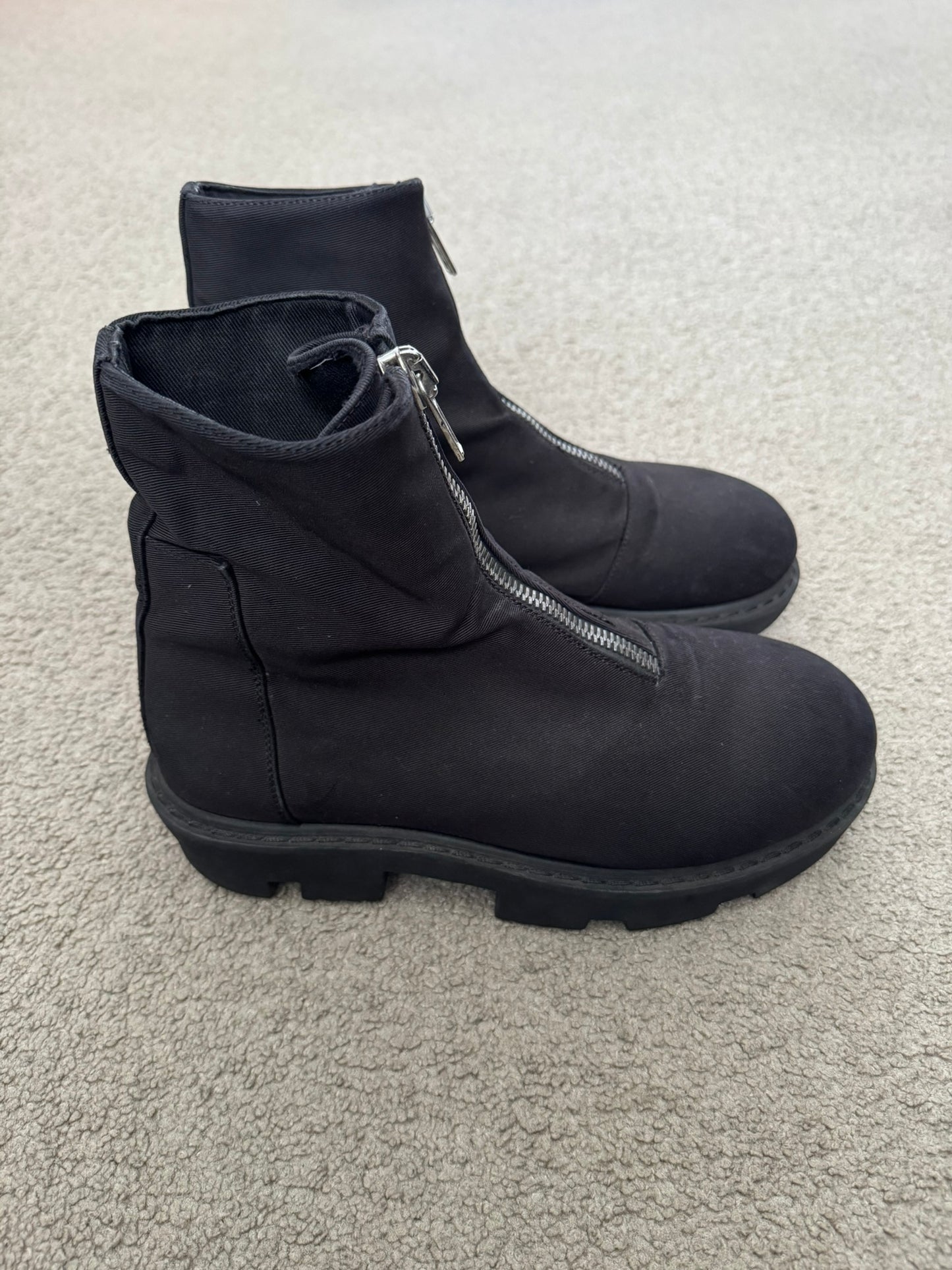 SS20 Rick Owens DRKSHDW Army Bozo Megatooth Zip Combat Boots