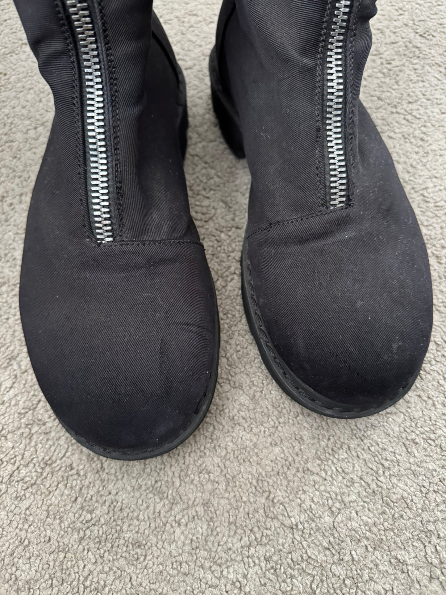 SS20 Rick Owens DRKSHDW Army Bozo Megatooth Zip Combat Boots