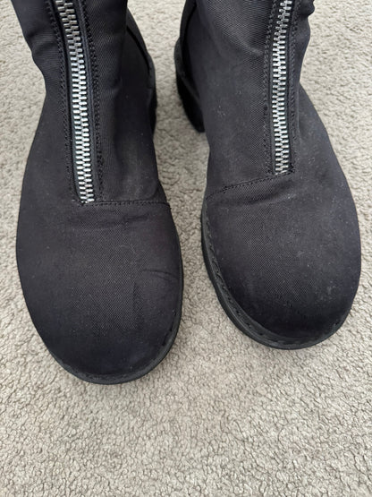 SS20 Rick Owens DRKSHDW Army Bozo Megatooth Zip Combat Boots