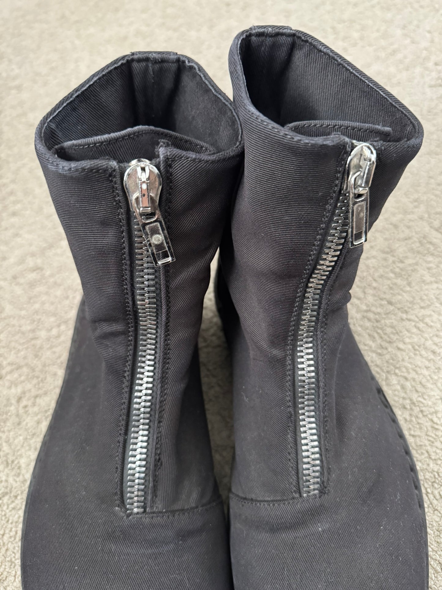 SS20 Rick Owens DRKSHDW Army Bozo Megatooth Zip Combat Boots