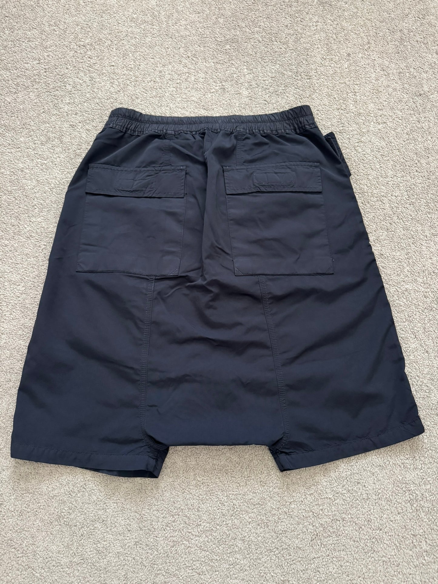 SS14 Rick Owens DRKSHDW Black Nylon Memphis Cargo Pods Shorts