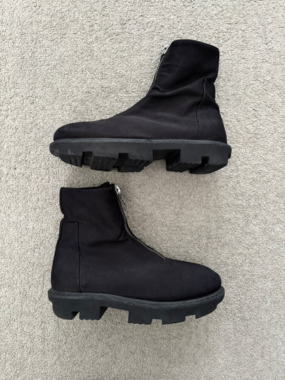 SS20 Rick Owens DRKSHDW Army Bozo Megatooth Zip Combat Boots