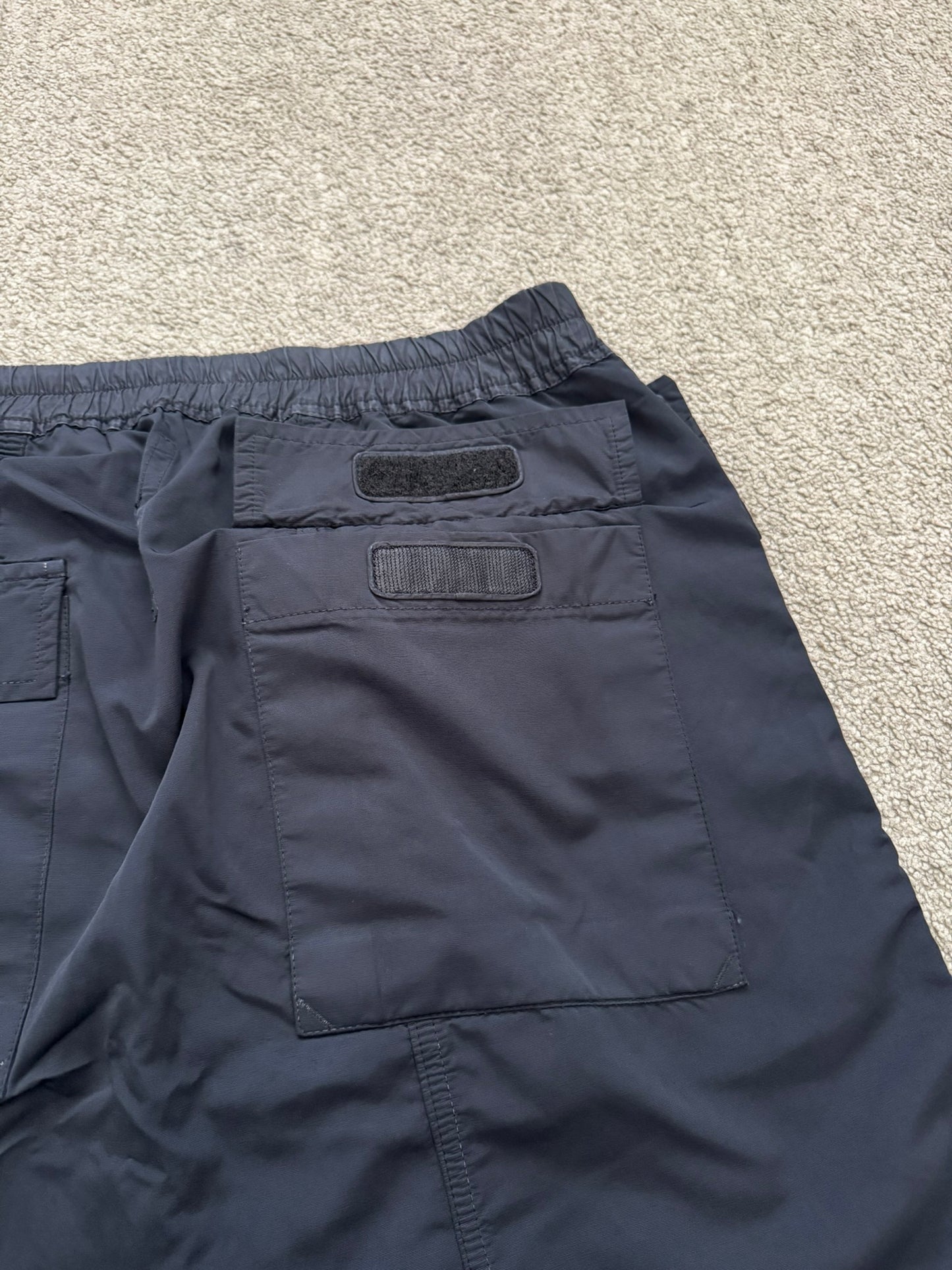SS14 Rick Owens DRKSHDW Black Nylon Memphis Cargo Pods Shorts