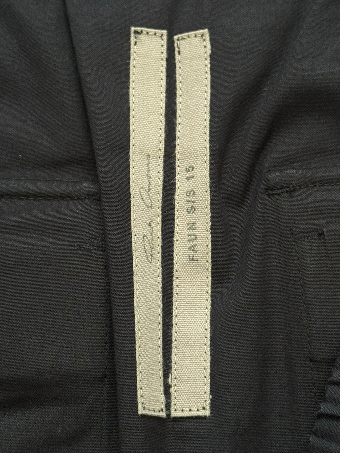 SS15 Rick Owens Mainline "Faun" Black Pods Shorts