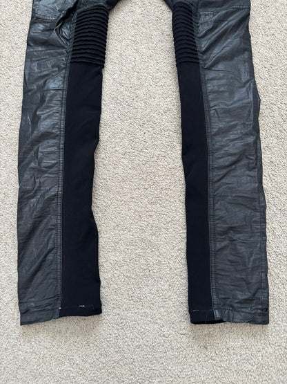 FW13 Rick Owens DRKSHDW "Plinth" Runway Waxed Memphis Biker Jeans