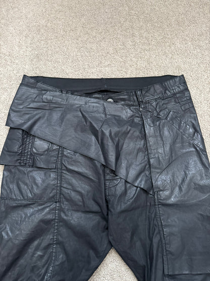 FW13 Rick Owens DRKSHDW "Plinth" Runway Waxed Memphis Biker Jeans
