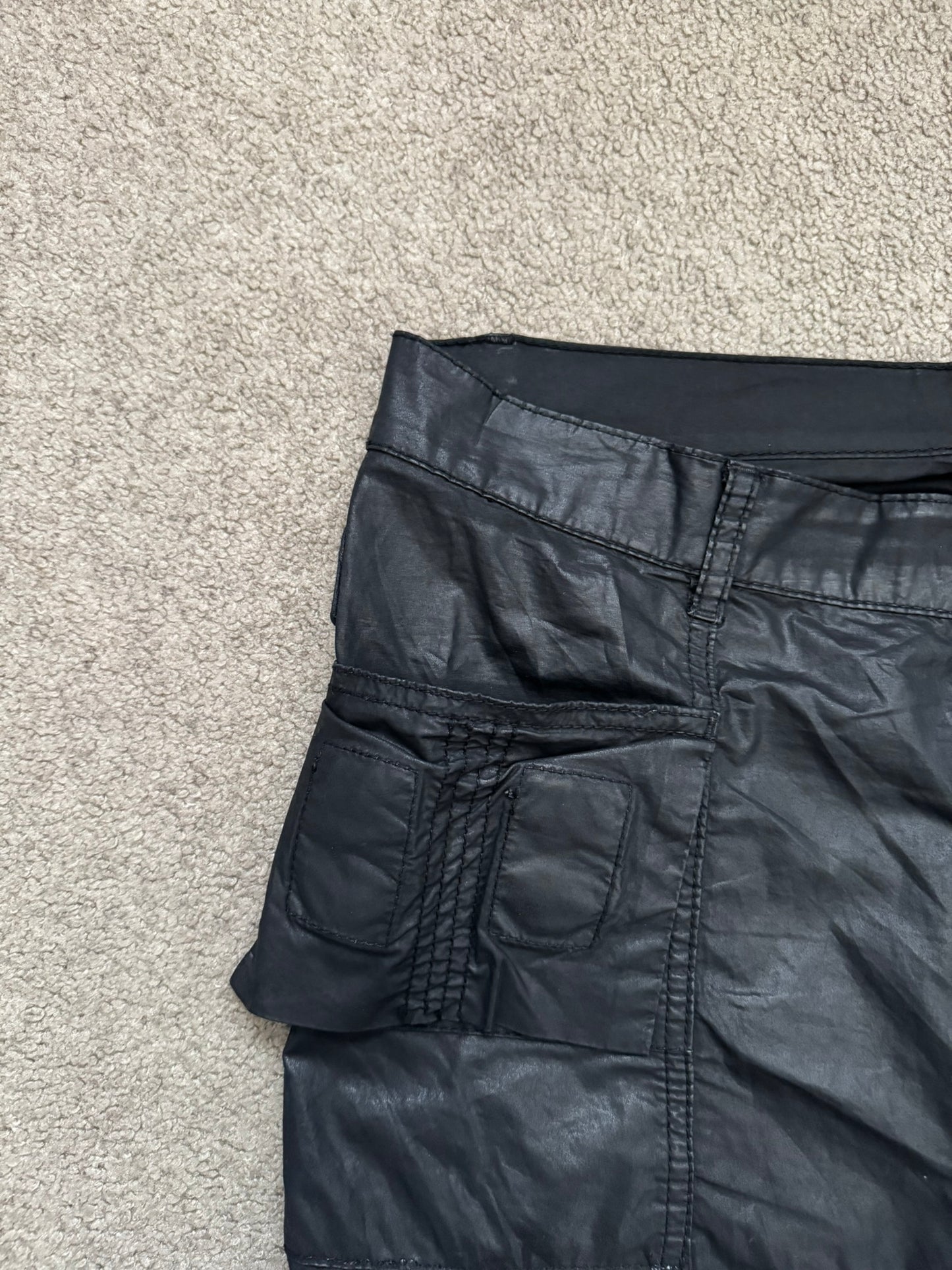 FW13 Rick Owens DRKSHDW "Plinth" Runway Waxed Memphis Biker Jeans
