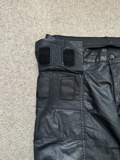 FW13 Rick Owens DRKSHDW "Plinth" Runway Waxed Memphis Biker Jeans