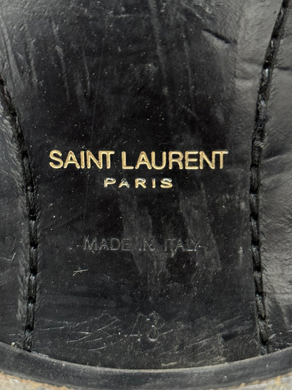 SS16 Saint Laurent by Hedi Slimane Wyatt 40mm Black Leather Harness Boots