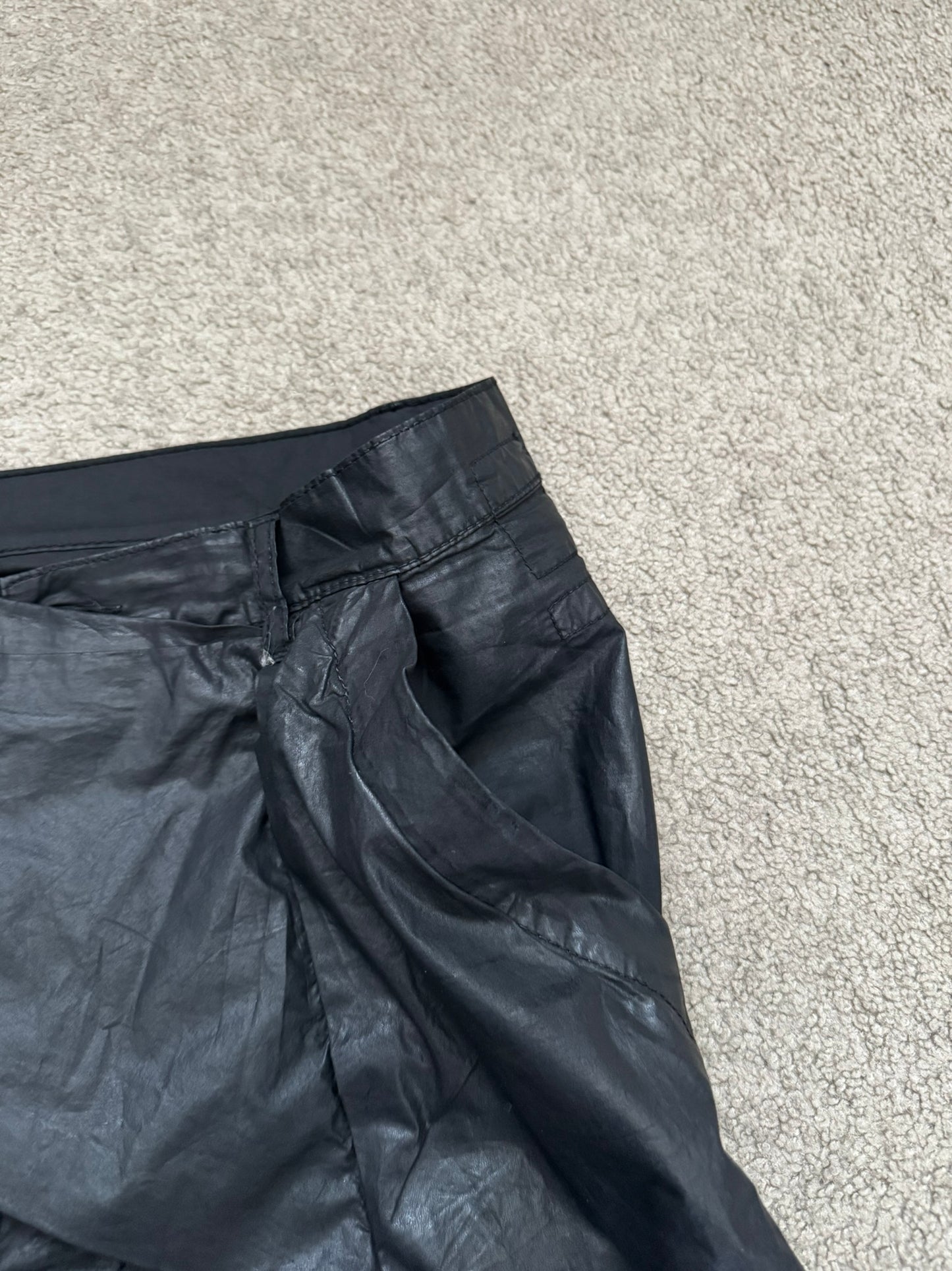 FW13 Rick Owens DRKSHDW "Plinth" Runway Waxed Memphis Biker Jeans