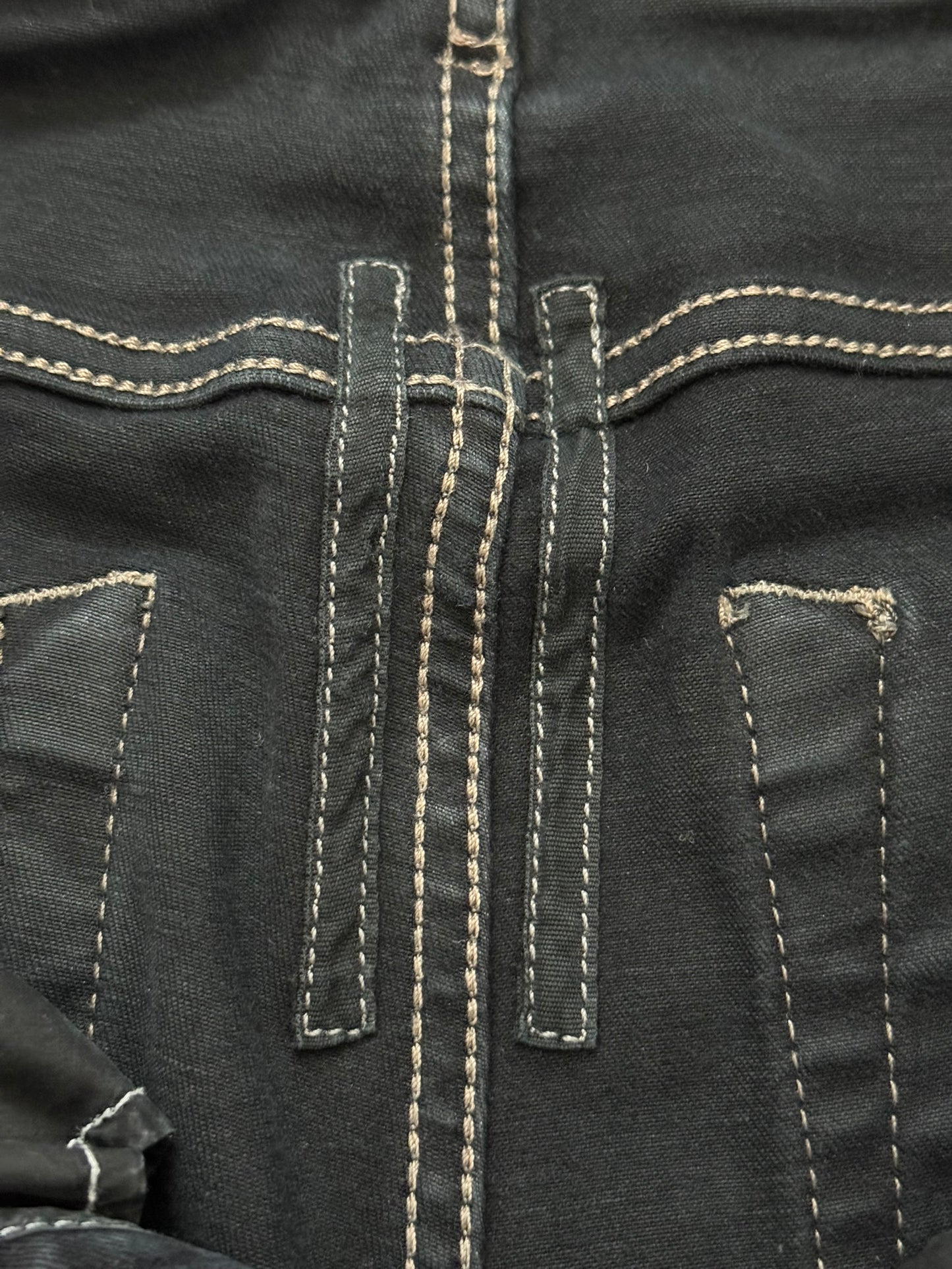 FW19 Rick Owens DRKSHDW Black Waxed Tyrone Cut Denim Jeans