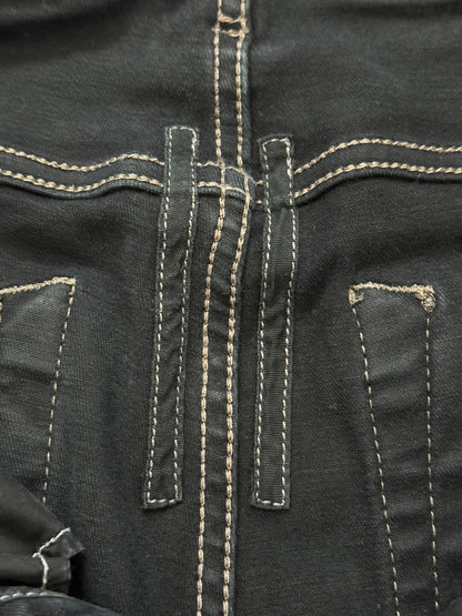 FW19 Rick Owens DRKSHDW Black Waxed Tyrone Cut Denim Jeans