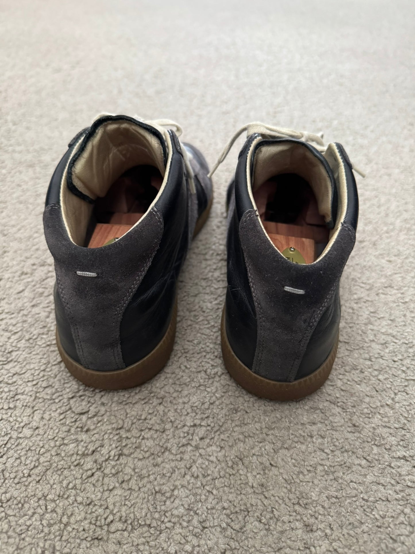 Maison Margiela Replica Black/Gum GAT Mid Top Sneakers