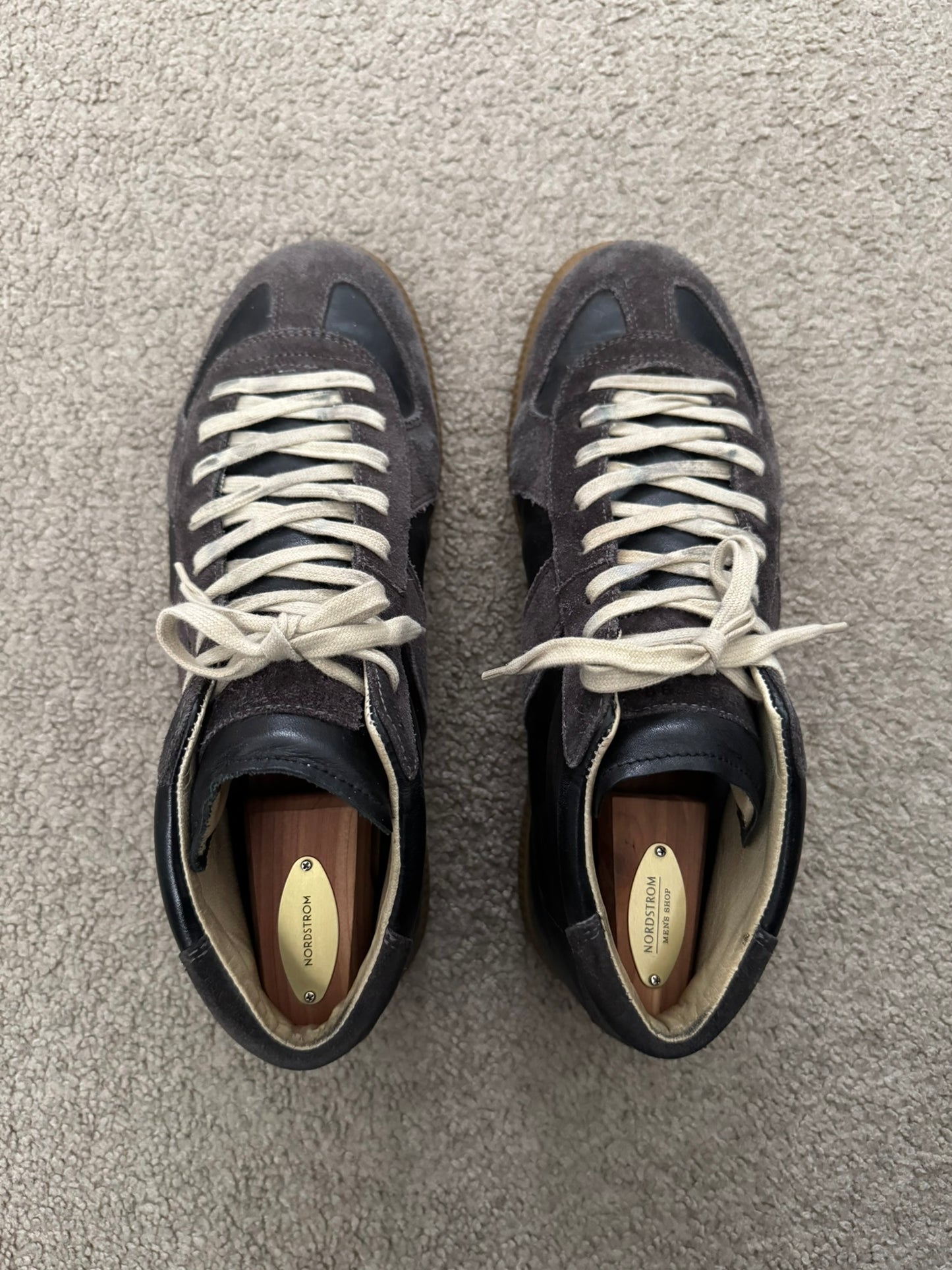 Maison Margiela Replica Black/Gum GAT Mid Top Sneakers
