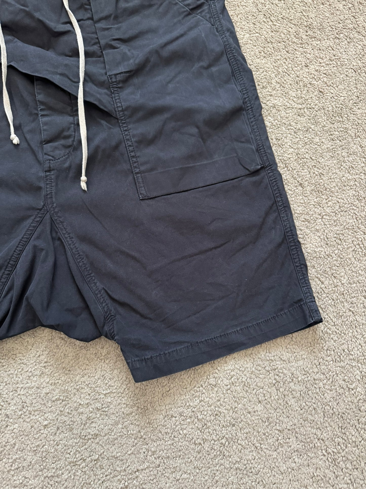 FW15 Rick Owens DRKSHDW Black Memphis Cargo Pods Shorts