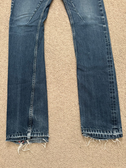 FW14 Rick Owens DRKSHDW Dark Inside Blue Detroit Cut Denim Jeans